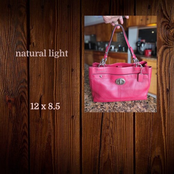 COACH Penelope red satchel /shoulder bag turnlock - Picture 8 of 12